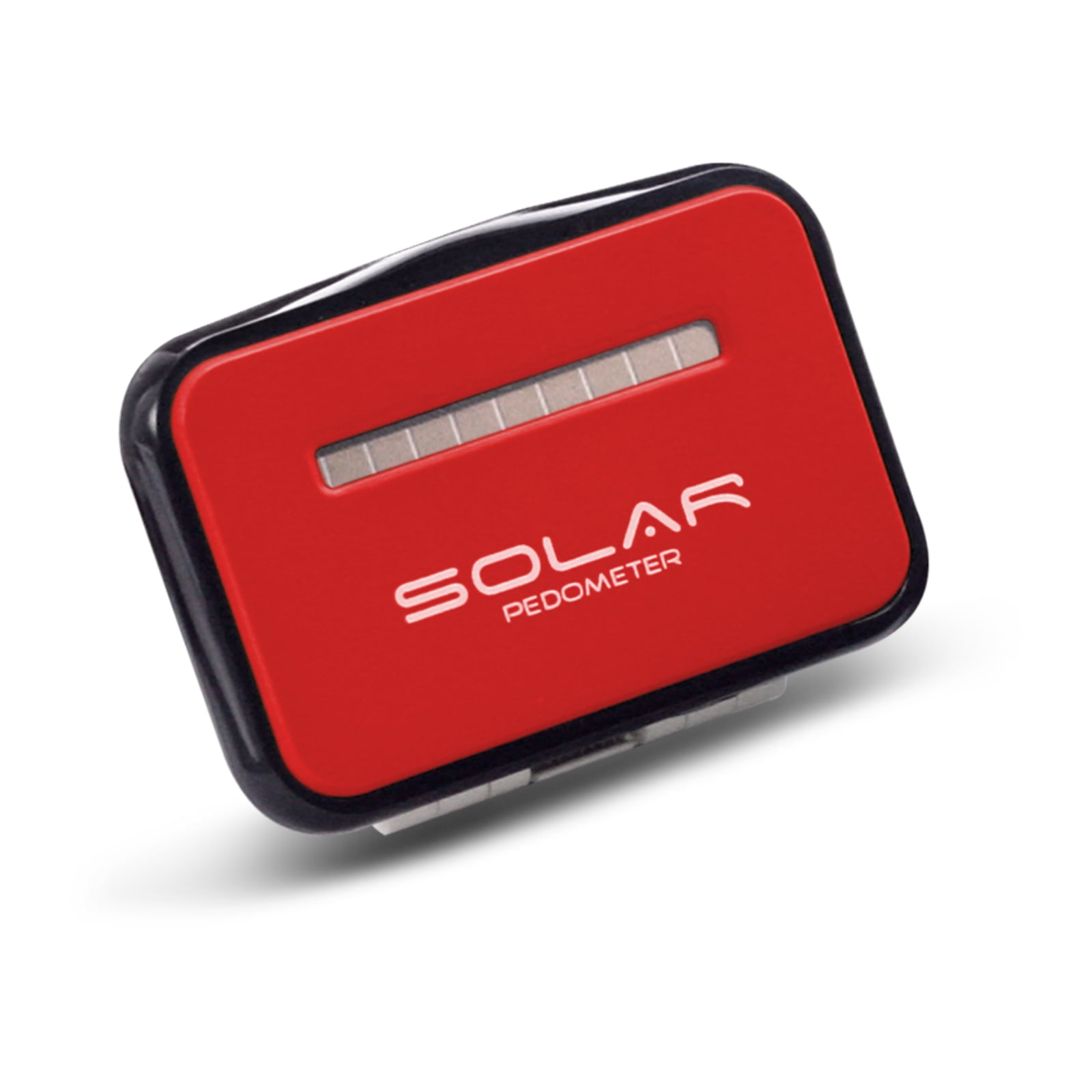 Fitness Tech 2 x White Solar Powered Pedometer Step Counter With Belt