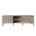thumbnail image 3 of Home Design Opelika 71" TV Stand with Spacious Storage and Open Shelves, Modern Vintage Design for Living Room, Easy Assembly, Antique Gray, 3 of 9