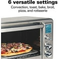 thumbnail image 2 of PENGFEI 31190C Digital Display Countertop Convection Toaster Oven with Rotisserie, Large 6-Slice, Stainless Steel, 2 of 5