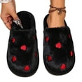 thumbnail image 4 of Wensltd Winter Slippers for Women Wide Width Comfortable Printing House Slippers Indoor and Outdoor, 4 of 7