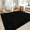 thumbnail image 4 of FairOnly 8'x10' Fluffy Area Rug Indoor Soft Fuzzy Shaggy Carpet Floor Rugs with Non-Slip Backing for Living Room Bedroom Home Decor, Black, 4 of 9