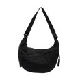 thumbnail image 3 of Bolsa de hombro simple bolso de nylon Crossbody para viajes al aire libre para acampar el trabajo de conducción Negro, 3 of 9