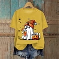 thumbnail image 2 of Akiihool Fall Shirt Womens Oversized Tshirt Flower Graphic Tees Nashville Music Short Sleeve Shirts Summer Casual Loose Beach Tops Yellow,XL, 2 of 4