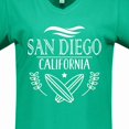 thumbnail image 4 of Inktastic San Diego California Cute Surfing Women's V-Neck T-Shirt, 4 of 5