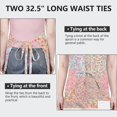 thumbnail image 6 of Pioneer Flower Floral Print Pattern Apron-Garden Aprons for Women with Pockets-Cotton Linen Waterproof Kitchen Cooking Gardening Aprons Adjustable for Kitchen,Cooking,BBQ and Salon 33x27 Inch, 6 of 7