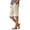 Beige, variant on Womens Essentials Summer Fashion Clothes Women's Cotton and Linen Spring Casual Striped Pants with Solid Color Five Quarter Pants Casual Pants for Women