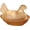 Brown, variant on Mother hen shaped crystal glass candy tray,covered candy tray,vintage candy bowl,office desk,home kitchen tabletop snack and dessert tray.
