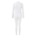 thumbnail image 5 of GZWYHT Rompers for Women Athletic Romper Women's Zipper V Neck Long Sleeve Jumpsuit Rompers Bodysuit Catsuit Sport Jumpsuit Women's Jumpsuits Jumpsuit for Women White XXL, 5 of 5