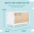 thumbnail image 3 of Dream On Me Clover 4-In-1 Modern Island crib With Rounded Spindles, Convertible Crib, Mid- Century Meets Modern, Coordinates With The Clover Changing Table In wWhite And Natural, 3 of 14