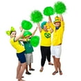 thumbnail image 6 of 15Pcs Cheerleader Pom Poms Sports Dance Cheer Pompoms with Handles for Sports Rooters Spirit Cheering Ball Dance Fancy Dress Night Party(Green), 6 of 6