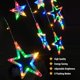 thumbnail image 2 of Guirnalda de luces de cortina de 12 estrellas, 2,5 m, 138 LED, con 8 modos de iluminación para bodas, Navidad, fiestas, festivales y uso en interiores y exteriores., 2 of 5