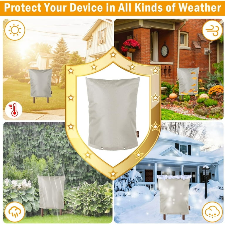 Backflow Preventer Insulation Cover, Irrigation Backflow Valve Insulated Pouch For Winter Pipe Freeze Protection Waterproof Sprinkler Valve System Cover For Snow Sun Exposure