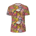 thumbnail image 5 of Wukai Fruit-Flavored Ice-Cream Print Men's Short-Sleeved Mesh T-Shirt,Quick-Dry Short Sleeve Workout T-Shirt-Medium, 5 of 8