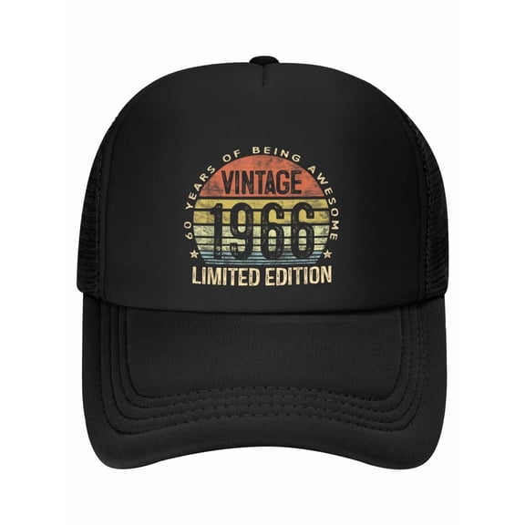 Vintage 1966 Limited Edition 60-Year-Old 60th Birthday Baseball Cap