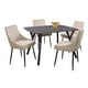 thumbnail image 4 of Comedor Sul 4 Sillas Rectangular Tubular Negro MOBILKRAFT Modelo Sul Estilo Contemporáneo Beige, 4 of 5