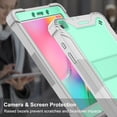 thumbnail image 4 of For Samsung Galaxy Tab A 8.0 Case SM-T290 T295, Allytech Heavy Duty Shockproof Rugged Full Body Protective Case Impact Defender Hard Kickstand Cover for Samsung Galaxy Tab A 8.0 2019,Gray/Green, 4 of 9