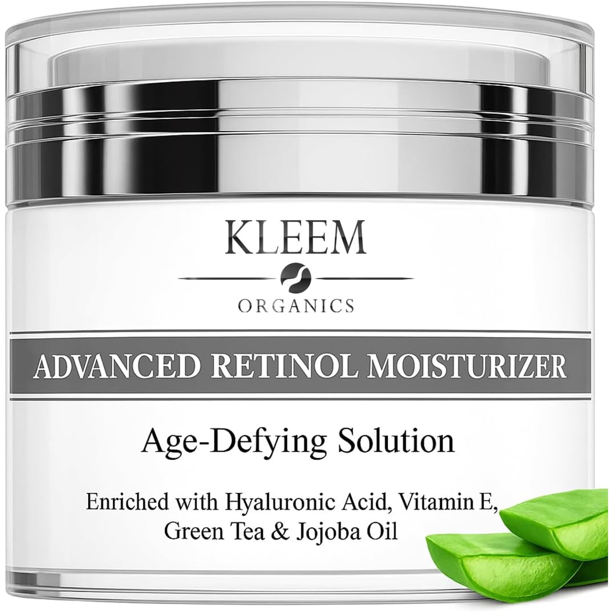 Kleem Organics Retinol Night Cream with Hyaluronic Acid & Collagen- Anti Aging Face Moisturizer to Reduce Wrinkles, Fine Lines, Age Spots -1.7 fl. oz