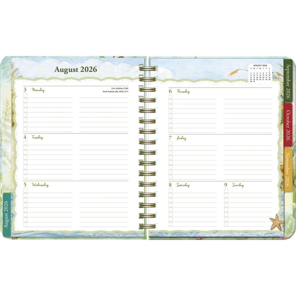 Lang Companies, Gnome Sweet Gnome Deluxe 2026 Planner, 8.25'' X 9.5'', Weekly Calendar with Stapled Binding