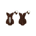 thumbnail image 2 of Gzhioc Infant Baby Girl Fall Outfits 0 3 6 12 18 Months Ruffle Sleeveless Football Embroidery Romper with Headband Set, 2 of 9