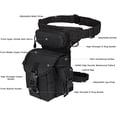 thumbnail image 4 of Bolsa táctica multifuncional para pierna, cinturón de herramientas, bolsa para muslo, soporte militar para pierna, cámara de motocicleta, bolsa de comestibles (negro), 4 of 5