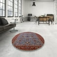 thumbnail image 3 of Ahgly Company Indoor Square Mid-Century Modern Gunmetal Gray Oriental Area Rugs, 7' Square, 3 of 6