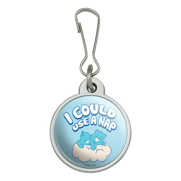 Care Bears Bedtime Bear I Could Use a Nap Jacket Handbag Purse Luggage Backpack Zipper Pull Charm