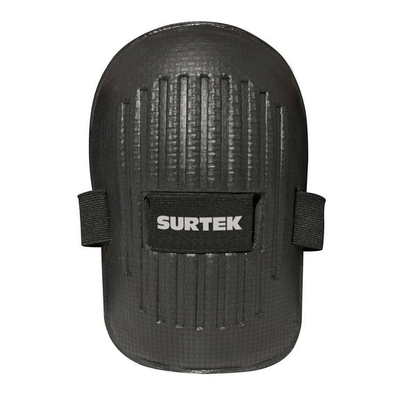 Surtek Reinforced Flexible Rubber Foam Knee Pad, Black