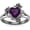 6, variant on Genuine Amethyst Heart Ring for Women 925 Sterling Silver Real Heart Shaped Amethyst Statement Promise Rings Jewelry for Wife Mom Her