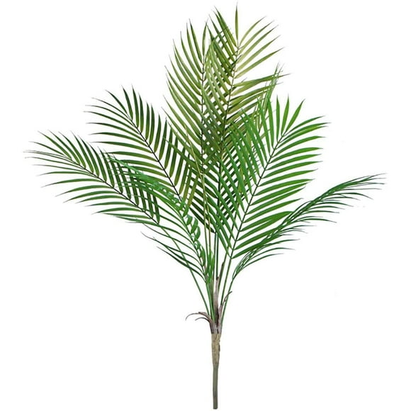 34.6" Artificial Palm Leaves Tropical Greenery Imitation Faux Fake Palm Tree Leaf Artificial Plants Leaves for Jungle Decor (Green-9 Leaves)