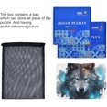 thumbnail image 6 of Jigsaw Puzzle Watercolor Wolf Portrait 500 Pieces, Zigsaw with Alphabet Partition Storage Bag Easy to Solve, Fun Family Game Creative Gift for Friends Parents Grandparents, 6 of 6