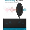 thumbnail image 3 of Pop Filters for Microphones, Microphone Pop Filter, Double Layer Popfilter, Adjustable Angle, for Recording Studio, 3 of 5