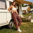 thumbnail image 5 of Luvrsol Sweatpants Women Plus Size Solid Track Pants Elastic Drawstring Outdoor Cargo S-3XL, 5 of 7