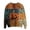 D, variant on Hello Pumpkin Sweatshirt, for Women Patchwork Pumpkin Face Print Casual Sweatshirt Casual Fit for Everyday Wear Crew Neck Long Sleeved