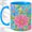 Blue, variant on Colorful Daisy Accent Mug, 11oz Ceramic Coffee Cup for Flower Lovers