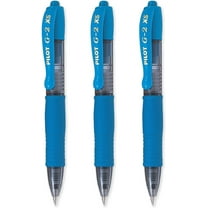 Pilot G2-XS Pixie Retractable Gel Ink Rollerball Pens - 0.7mm Nib - Light Blue - Pack of 3