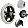 thumbnail image 4 of MesaSe 2 Pcs Roue en Caoutchouc de Remplacement de 6 Pouces pour Fauteuil Roulant Roues avant Rollator Walker Roulettes Antidérapantes de Remplacement Roulettes Roues de Remplacement Accessoires de Roue pour Fauteuil Roulant, 4 of 5