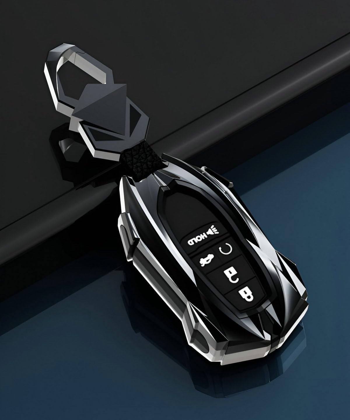 Key Fob Cover for Honda key Case Protector Metal Keychain Compatible for CRV Civic Accord Pilot HRV 2024 2023 2022 Key Holder Keychain