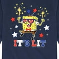 thumbnail image 3 of SpongeBob SquarePants - It's Lit - Toddler And Youth Long Sleeve Graphic T-Shirt, 3 of 6