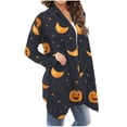 thumbnail image 6 of SOOMLON Halloween Cardigans for Women Cardigans Open-Front Long Sleeve Shirts for Women Hoodless Halloween Ghost Print Casual Shirt Jacket Cardigans Black M, 6 of 6