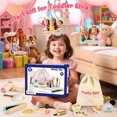 thumbnail image 7 of Flooyes Makeup Kit For Little Girl, Wooden Makeup Toy Set With Beauty Salon For Kids, Birthday Gift For 3 4 5 6 7 8 Year Old Toddlers, 7 of 7