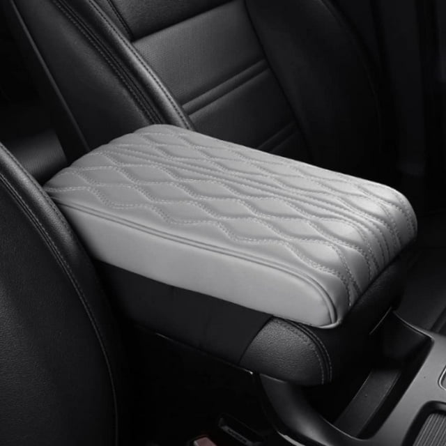 Leather Car Armrest Box Pad, Car Center Console Cover Pad Leather Auto Armrest Cover, Car Armrest Cushion Pad, Center Console Mat, Universal Arm Rest Cushion Pads for SUV/Truck/Vehicle (H Style)