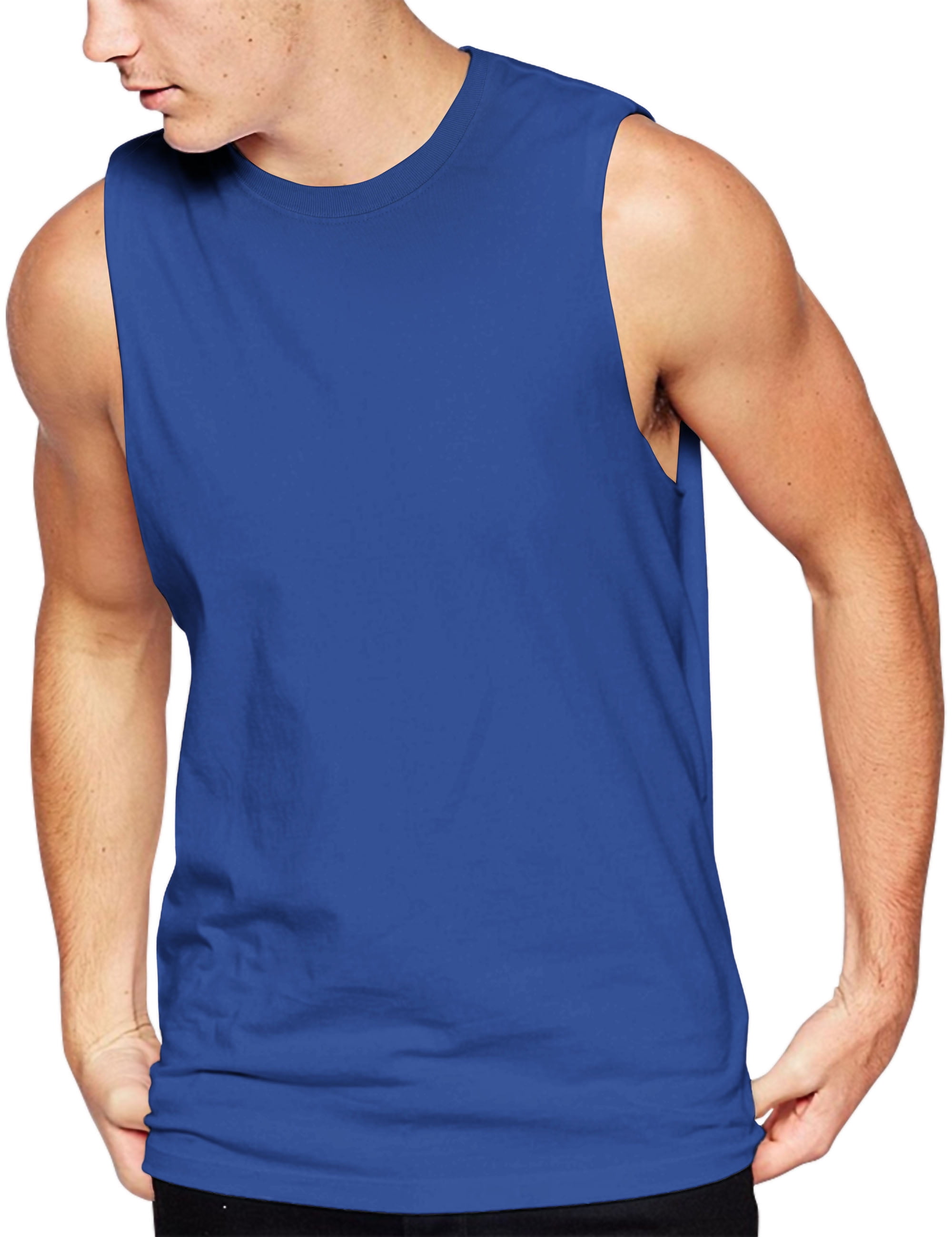 Hat and Beyond Mens Tank Top Muscle Fit Active Exercise Sleeveless Shirt 