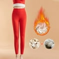 thumbnail image 2 of JJHGVB Fleece Lined Pants Thermal Leggings for Women High Waisted Leggings for Women Work Trousers for Women Womens Casual Pants Women’s Trousers Women Dress Pants for Work Red XL, 2 of 9