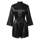 thumbnail image 3 of Bata de satén para dama de honor para mujer - Albornoz corto tipo kimono para bodas, cintura ajustable, tallas S-XL, 3 of 5