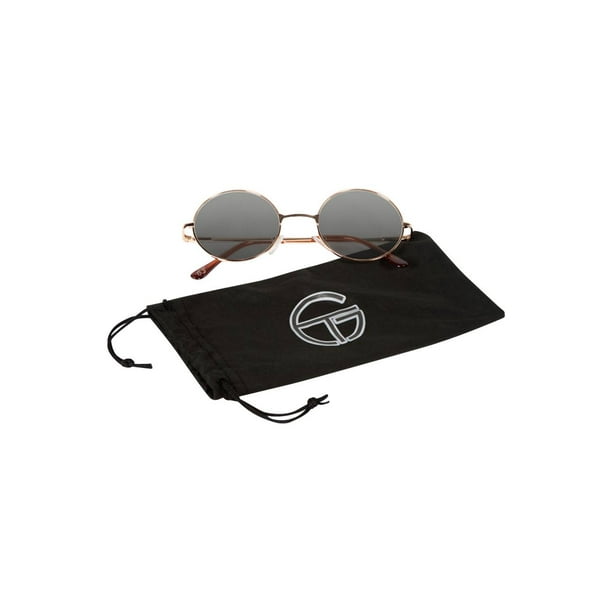 Circular Style Gold Frame Black Lens Sunglasses Walmart Business Supplies