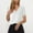 White, variant on Kayannuo Blouses for Women Casual Clearance Fashion Women's Casual Short Sleeve Fold V-Neck Solid Ladies Tops Blouse Beige XL