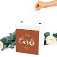thumbnail image 4 of Koyal Wholesale Sturdy White Wedding Day Card Box Terracotta Line Design Wedding Gift Boxes for Cards 10x10x10 Inches, 4 of 5