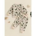 thumbnail image 5 of Toddler Baby Boys Fall Outfits 6 12 18 24 Months 2T 3T 4T Dinosaur Print Pocket Long Sleeve Sweatshirts and Long Pants 2Pcs Clothes Set, 5 of 9