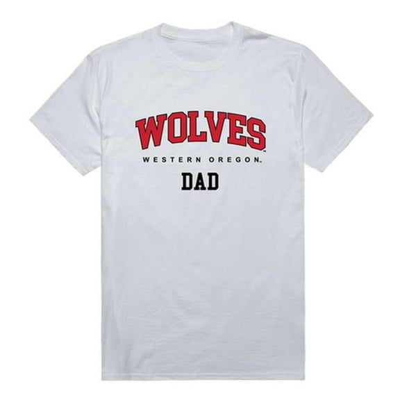 W Republic 548-406-WHT-02 Western Oregon University Mens College Dad T-Shirt, White - Medium