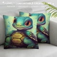 thumbnail image 3 of Shiartex  Cute Sea Turtle Watercolor Painting Decorative Throw Pillow Covers Square, Pillowcase Protectors Cushion Cover for Home Sofa Couch Chair Back Seat, 3 of 5